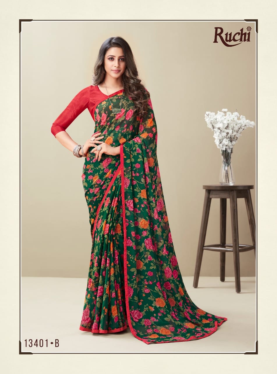 Ruchi Guldasta Nimaya 10th Edition Georgette Ethnic Wear Designer Saree Collection